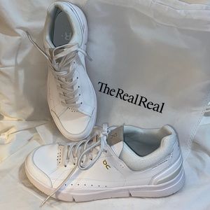 ON THE ROGER Centre Court Tennis Sneaker Men’s Size 8 White EUC
